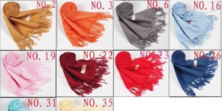 169 Kč za módní hit šál Pashmina pro dámy i pány v hodnotě 390 Kč