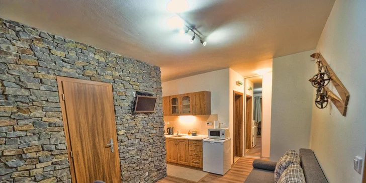 Pobyt v apartmánu nebo studiu v NP Nízké Tatry: kuchyňka, infrasauna, gril i slevy