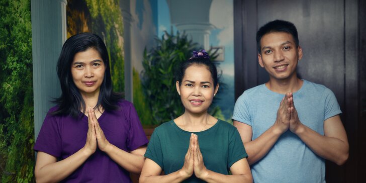 Božských 70 minut v salonu Thai Sun: masáž dle výběru a péče o pleť či nohy