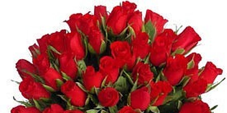 890 Kč za kytici 25 rudých růží v původní hodnotě 1790 Kč