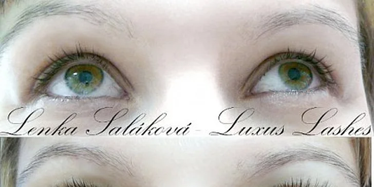 1500 Kč za prodloužení řas metodou Luxus Lashes v hodnotě 3000 Kč