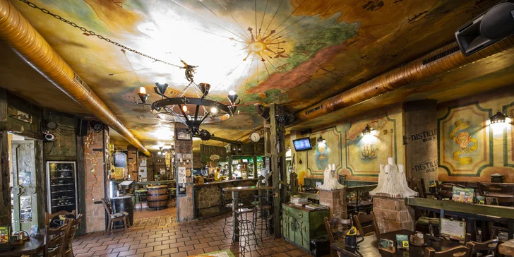 Masové prkno v irské restauraci pro 2 osoby: žebra, hovězí steak, křídla i krevety