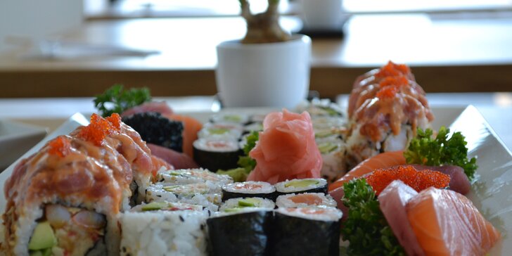 20, 24, 32 nebo 44 ks sushi: vegetariánské i s tuňákem, krabem nebo kaviárem