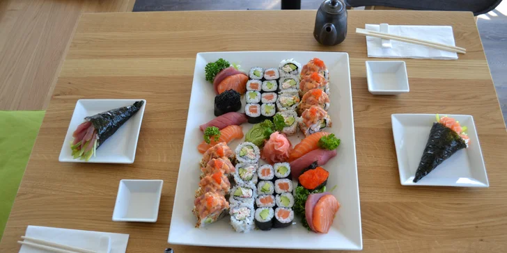 20, 24, 32 nebo 44 ks sushi: vegetariánské i s tuňákem, krabem nebo kaviárem