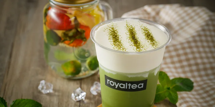 Hongkongský čaj s krémovým sýrem nebo fresh juice čaj podle výběru