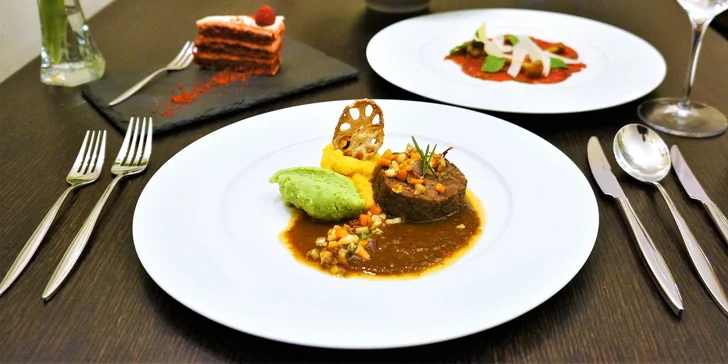 4chodové menu pro 1 nebo 2 os.: carpaccio, staročeská kulajda i hovězí líčka