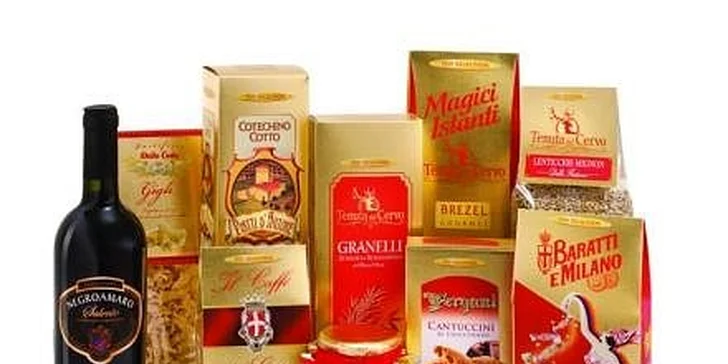 359 Kč za dárkový koš Pranzo di Natale s výběrem Italských delikates