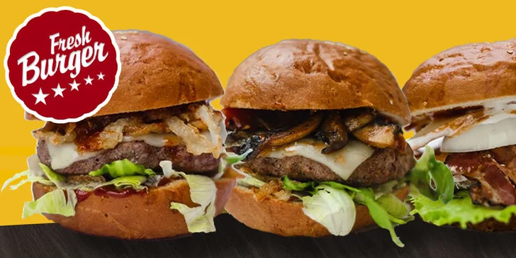 Burger menu ve Fresh Burger na Kladně