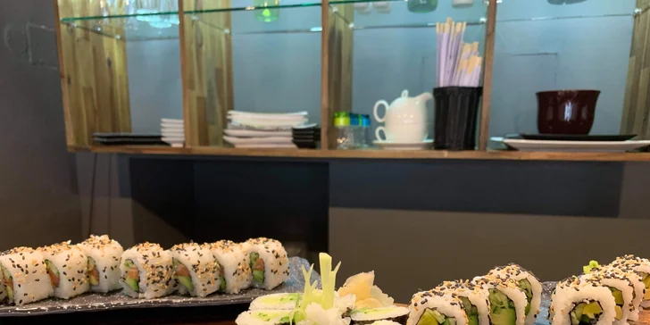 B&B Sushi Bar: 10 až 14 kousků, v nabídce i vege set a set s vínem