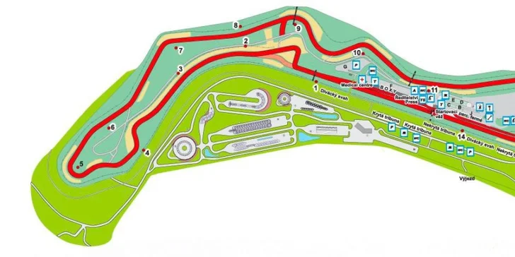 1–5 kol na závodním okruhu Autodrom Most v Porsche s Radkem Vrtalem