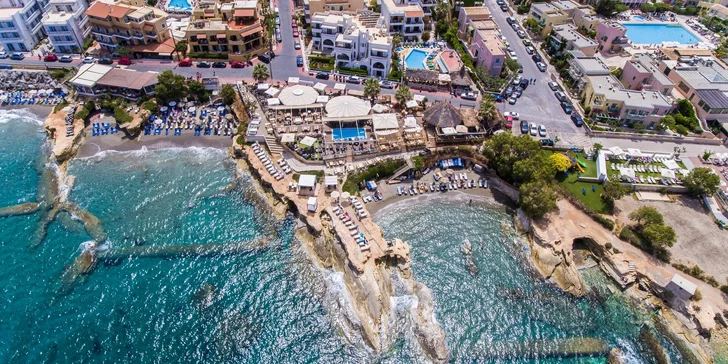 Letecky na Krétu: 7 nocí s all inclusive, hotel v centru letoviska Hersonissos