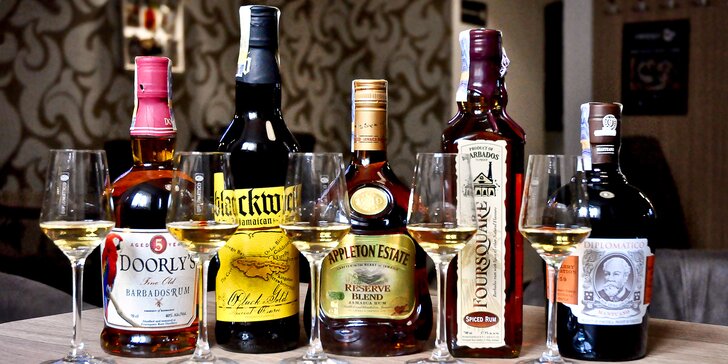 Degustace rumů z Barbadosu, Jamajky a Venezuely v Cafe Baru Paparazzi
