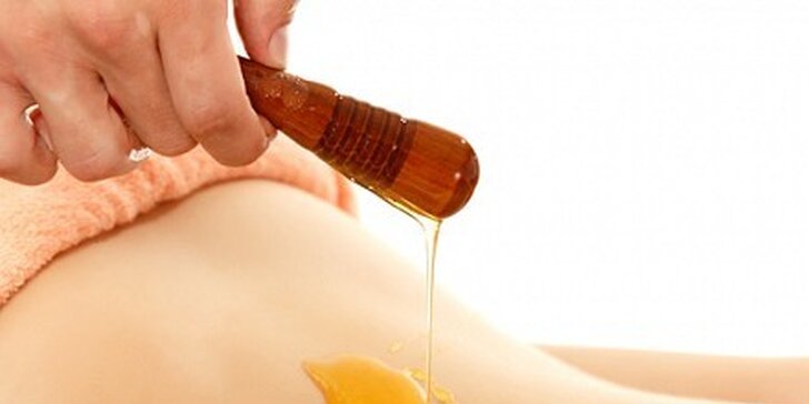 Úžasná medová detoxikační masáž v délce 60 minut včetně zábalu