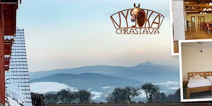 Ubytování pro dva v hotelu na pravé koňské farmě
