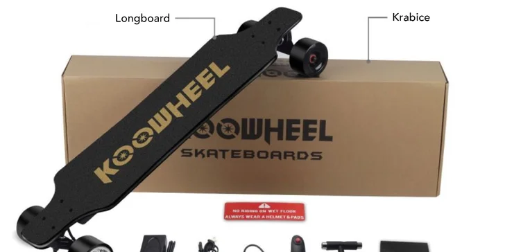 Koowheel má v zadních kolečkách dva motory s výkonem 350W.