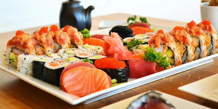 20, 24, 32 nebo 44 ks sushi: vegetariánské i s tuňákem, krabem nebo kaviárem