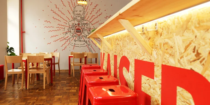 Burgerové menu s hovězím masem nebo kozím sýrem na Vinohradech
