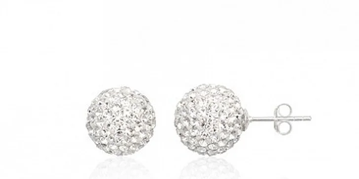 225 Kč za náušnice Swarovski Kuličky s krystaly puzetky, barevné varianty