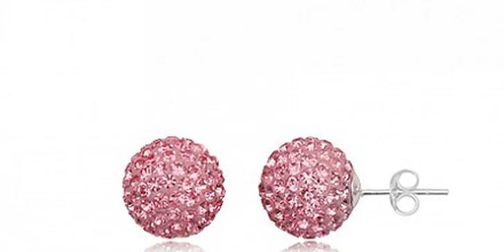 225 Kč za náušnice Swarovski Kuličky s krystaly puzetky, barevné varianty