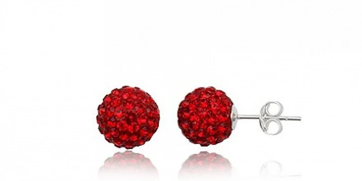 225 Kč za náušnice Swarovski Kuličky s krystaly puzetky, barevné varianty