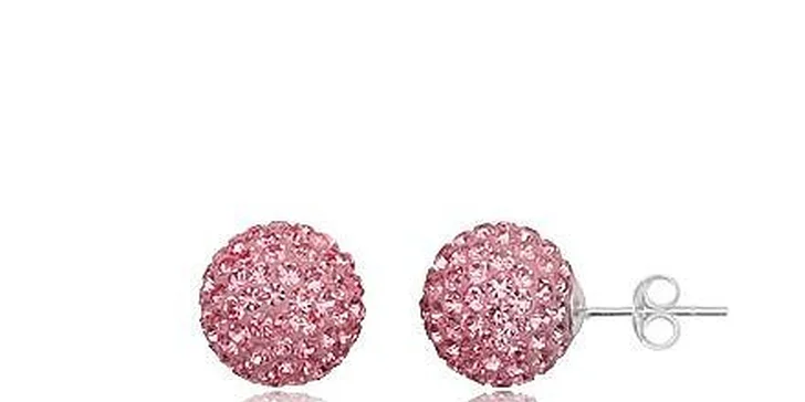225 Kč za náušnice Swarovski Kuličky s krystaly puzetky, barevné varianty