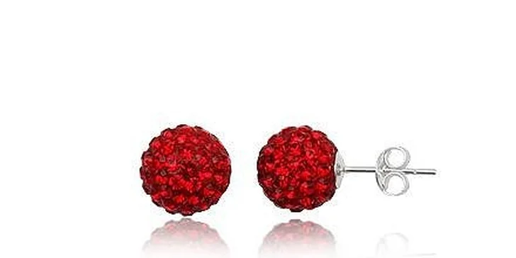 225 Kč za náušnice Swarovski Kuličky s krystaly puzetky, barevné varianty