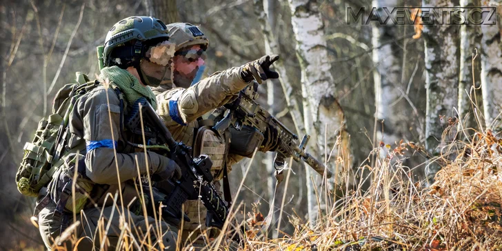 Airsoftová akce pro 1 nebo 10 hráčů: 2, 3 nebo 5 hod. připravené hry