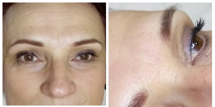 Permanentní make-up obočí pudrovou metodou nebo očních linek dle výběru