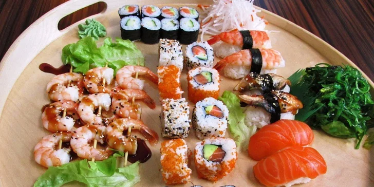 Japonsko v Ostravě: sushi sety s 29 nebo 39 kusy, wasabi, zázvor a salát