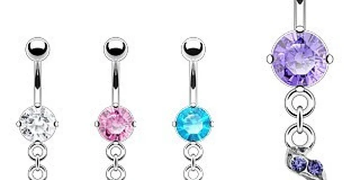 79 Kč za nejprodávanější piercing do pupíku v hodnotě 179 Kč