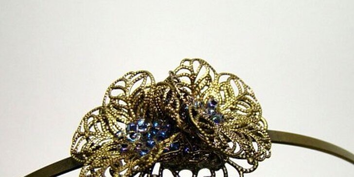 Mia - překrásná ručně zhotovená filigránová čelenka - šperk do Vašich vlasů