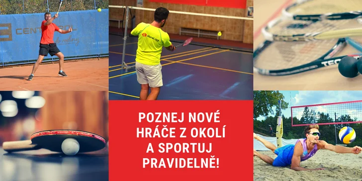 Startovné na 8 týdnů do amatérské tenisové ligy po celé republice