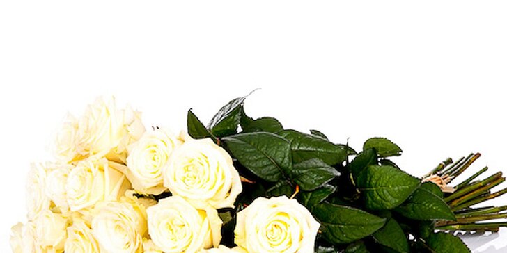 Nádherný pugét holandských rudých, bílých a žlutých růží včetně dopravy