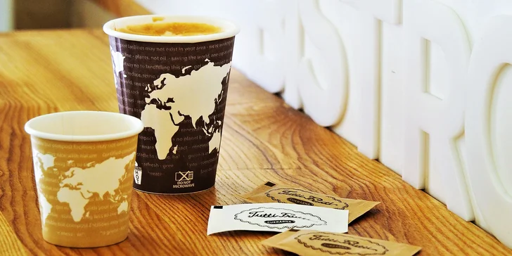 Vzpruha pro cestu městem: espresso nebo sójové cappuccino s sebou