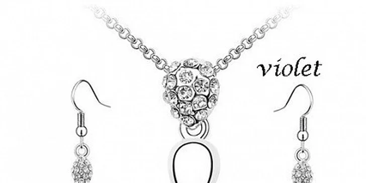 Luxusní souprava Swarovski element 3 barvy - pošta jen 35 Kč