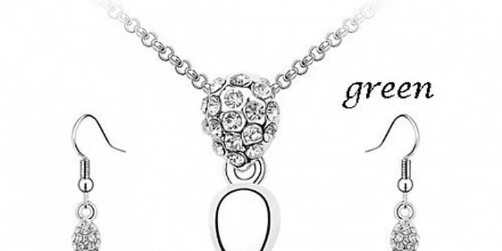 Luxusní souprava Swarovski element 3 barvy - pošta jen 35 Kč