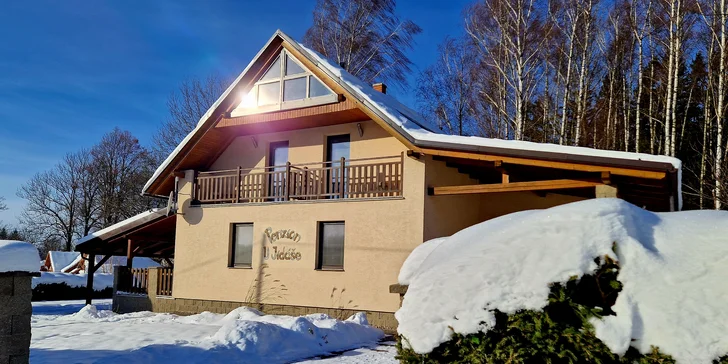 Pobyt v apartmánech u Pekla Čertovina s polopenzí i odpočinkem ve wellness a slevou na vstup do Pekla