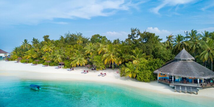 4* resort na Maledivách: 7–14 nocí, překrásný korálový útes, bazén, česky hovořící delegát na telefonu
