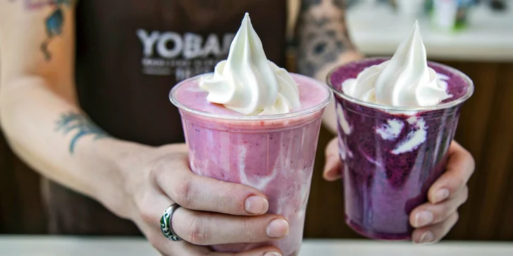 Osvěžení z Yobaru: ovocný koktejl s frozen yogurtem podle výběru pro 1 osobu