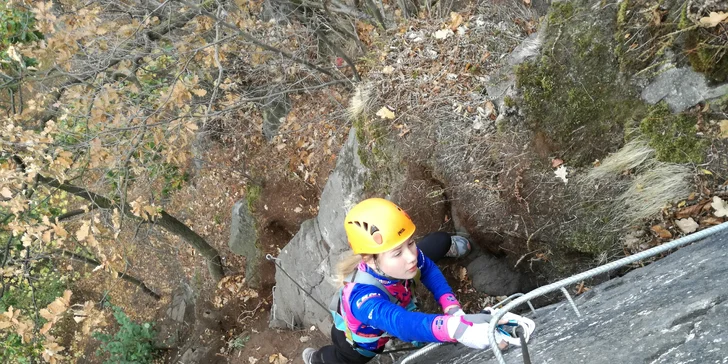 Via Ferrata: zajištěná cesta Lužická spojka - Vaňov s překvapením pro jednoho, dva i tři lezce