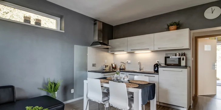 Apartmá View****- kuchyně jsou vybavené k pohodlnému vaření a když se Vám vařit nebude chtít , rádi Vám doporučí osvědčené restaurace v okolí.