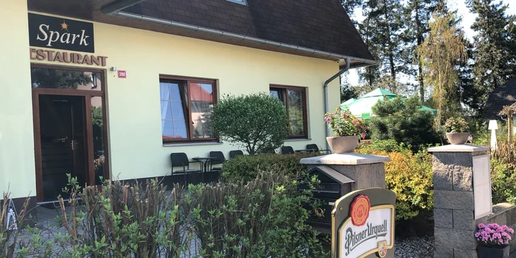 Burger a hranolky nebo 32cm pizza podle výběru pro jednoho i dva
