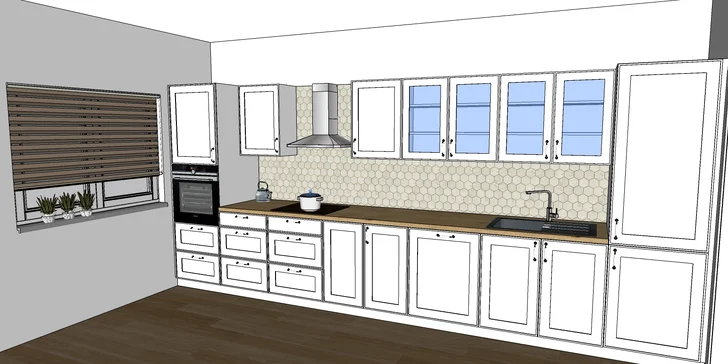 Moderní design vaší kuchyňské sestavy: 3D grafický návrh od profesionálů