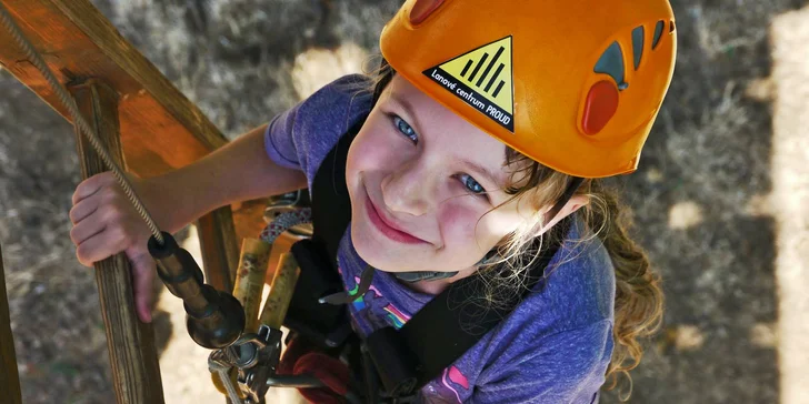 Zažijte pořádné dobrodružství: 300 m dlouhá lanová dráha a 12m houpačka