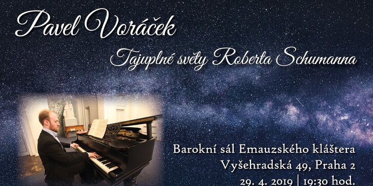 Vstupenka na klavírní koncert Tajuplné světy Roberta Schumanna