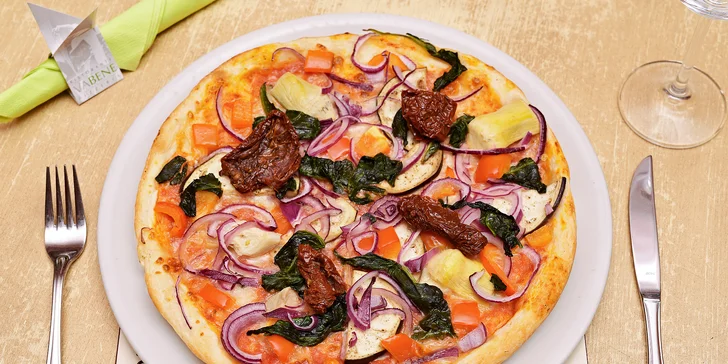 1 nebo 2 pizzy v restauraci Vabene a nealkoholický nápoj ke každé z nich
