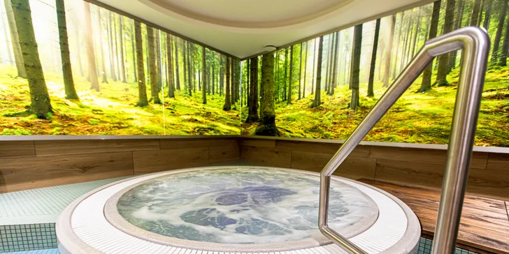 Ve wellness se naložíte do vířivky a užijete si několik druhů saun.