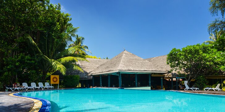 6–12 nocí perfektní odpočinek na Maledivách ve 4* resortu s několika bary, bazénem, česky hovořící delegát na telefonu