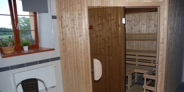 Privátní odpočinek ve wellness: finská sauna, vířivka i sekt