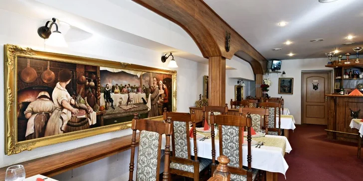 Golemův restaurant vás překvapí skvělou kuchyní.